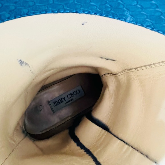 JIMMY CHOO**Python Black Biker Boots**EU 37 US 7 $1895 - Picture 10 of 10